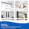 Kenney Mfg Twist & Fit No Tools Gloria Decorative Tension Shower Curtain Rod, 42-72in, Brushed Nickel KN909C/18HUS - alternate 6
